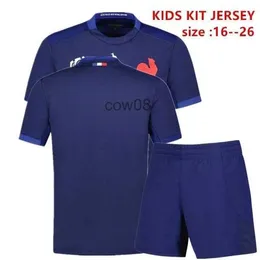 Camisetas masculinas Camisetas França Home Rugby Youth Kids Kit 2023/24 França Home Rugby Training Shorts Tamanho 16--26 HKD230718