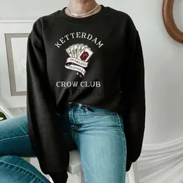 Kadın Hoodies Sweatshirts Altı Crows Sweatshirt Yastı Yok cenaze törenleri Hoodie Retro Ketterdam Crow Club Jumper Kaz Brekker Shadow ve Bone Sweatshir J230718