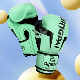 Protective Gear GINGPAI 6 8 10 12oz Multi-model Boxing Gloves Kids Adult Men's Women's Color Matte Fighting Gloves High Quality PU Leather HKD230718