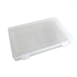 Ювелирные мешки с большим прямоугольным прозрачным пластиковым флип -топом пустой ящик для хранения рабочего стола с крышкой с крышкой