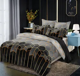 مجموعات الفراش الخط الهندسي Rorney Cover Cover Cover Cover Cover Set Nordic Single Bed Bed Bedding Sets Luxury Twin Queen King 230718