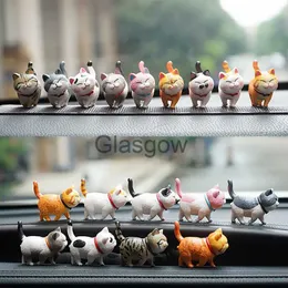 インテリアデコレーション9pcsset car Ornamentsかわいい猫ダッシュボードおもちゃ飾り素敵な猫人形のおもちゃカスティリングインテリアアクセサリーギフトx0718