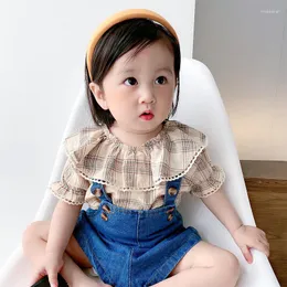 Одежда устанавливает модные детские детские детский комбинезон для мальчиков девочки деним детские комбинезонские корейские детские шорты девочка одежда