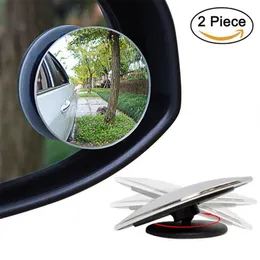 360 graders HD Glass Frameless Blind Spot Mirror Car Styling vidvinkel Runda konvex bakre utsiktspegel279V