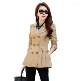 Kopa damska płaszcza Sprężyna moda luźna płaszcz temperamentu w długiej koreańskiej wersji Slim Ladies Casual High-end Atmospheric Coatwomens