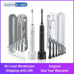 Zahnbürste SARMOCARE Sonic Electric Zahnbürste USB wiederaufladbar Erwachsene wasserdichte Ultraschall-Zahnaufhellungsbürsten 8 Ersatzkopf S100 230718