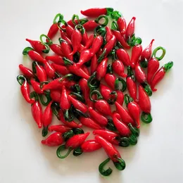 20 mm 30mm handgjorda röda chili lampor pärlor för diy hänge halsband smycken röd paprika lampor färgade glasyrpärlor 100 st274n