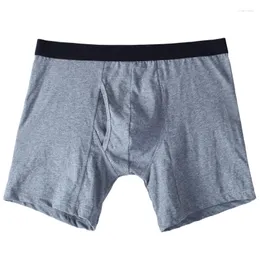 Minstready 5pcs boksershorts Mężczyźni długi bawełniany oddychający stałe elastyczne szorty bokser z rozmiarem plusy para hombre