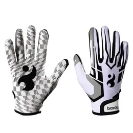 Спортивные перчатки 1 пара всех пальцев бейсбольная перчатка Antiskid Gel Rugby American Football Gloves открытые спортивные перчатки 230718