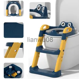 Potties assentos ajustáveis infantil assento de treinamento potty mictório cadeira de encosto com escada dobrável cadeira de toalete segura para bebês x0719