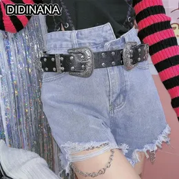 Cinture Harajuku Y2k Rivetto Cintura millenaria Donna Punk gotico Ragazza Locomotiva Sottocultura Ins Ragazzi Decorativo