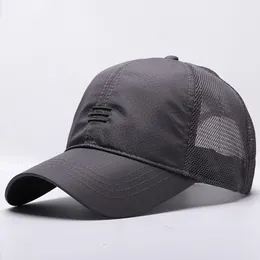 Bonés Bola Masculino Tamanho Grande Boné Men Summer Mesh Truker Hats Big Bone Man Dry Quickly Cool Bonés de Beisebol M 55-60cm L 60-65cm 230718