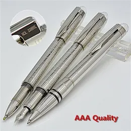 Luxury Classic Silver Gird Crystal Star Top Fountain Pen Sell Stationery School Office Supplies Write Roller Ball Ballpoint Gi2594