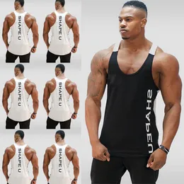 Regata Masculina Fitness Corpo Único Músculo Camisa de Basquete de Três Formas Sólida para Academia Solta 230718