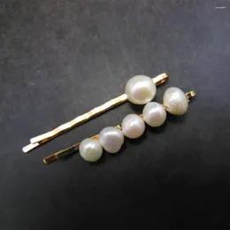 Hair Clips 2pc Handmade Baroque Freshwater Pearls For Women Fashion Pearl Clip De Pelo Accessories HP06