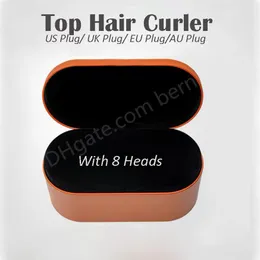 Ready to ship EU US UK AU Version Hair Curler Professional Salon Tools 8Heads Curlers Curling Iron with Gift Box233p