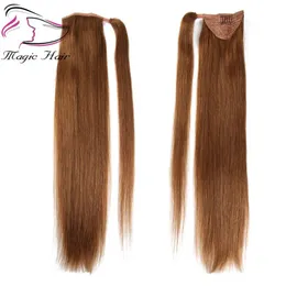 Evermagic Ponytail Human Hair Remy Straight Ponytail Hairstyle 70g 100% Natural Hair Clip in Extensions241K