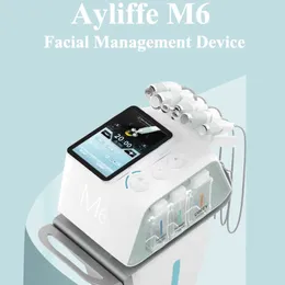 M6 ansiktsrengöring 6 i 1 mikrodermabrasion maskin ansiktsvatten syre hudvård ansikte lyfthydromaskin med plasma akne behandling