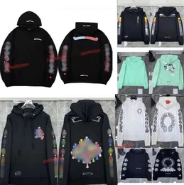 Herrtröjor tröjor herr designer krom vinterhjärta hoodie ch långärmad blixtlåsare jacka lös kappa huvtröja män kvinna hip hop krom pullover hoody it