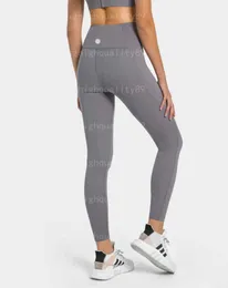 Lululemen Womens Leggings Yoga Pant Women Designer Pants Sweatpantsフィットネスカジュアルポケットサイクリングレギング快適な高弾性汎用スウェットパント55