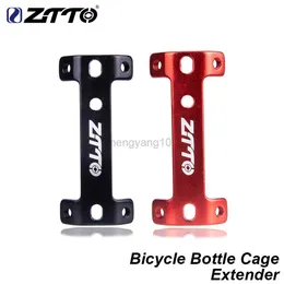 Gabbie per bottiglie d'acqua ZTTO Doppia testa MTB Portaborraccia per bicicletta Extender Lega di alluminio ultraleggera Mountain Road Bike Telaio Portabicchieri per acqua Expander HKD230719