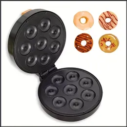 1 st, elektrisk munktillverkare (9.45 ''), non-stick mini Donut Machine, dubbelsidig kommersiell munktillverkare, bakverktyg, köksgadgets, kökstillbehör,