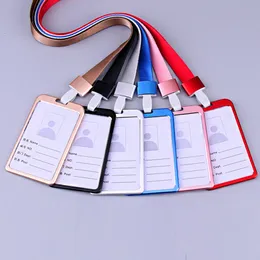 Other Office School Supplies 6 PCS Employee Id Card Holder Case Aluminium Women Men Name ID Credit Card ID Business Case Cover Metal Work Identity Badge 230719