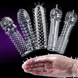 Dildosdongs 5 ​​Mens Penile Cap Längd Fördröjning Sexuella produkter Finger Rooster Ring Set Toys Adult 230719