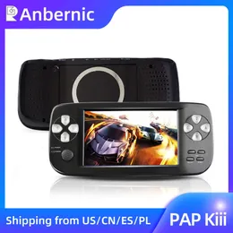 Portabla spelspelare Anbernic Pap K3kiii 4,3 tum Portable Handheld Game Console 64bit videospel Spelare byggd i 3000 spel Barn gåva 230718