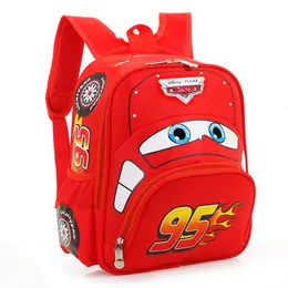 スクールバッグDiseny Cartoon Boys Car Kids Backpack Bag Kindergarten Kids Safety Backpack小学生3-6歳230718