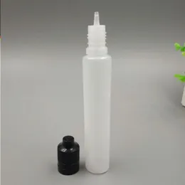 5000st PE 30 ml flaska E Liquid genomskinlig 30 ml plastsaftdropparflaskor Penstil med barnsäker manipulation EVIDENT CAP OVBIV