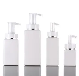 Weiße quadratische Lotionspumpenflaschen aus PET, Alkoholgel, Desinfektionsmittel, Shampoo, Handdesinfektionsmittel, Flasche 100 ml, 200 ml, 300 ml, 500 ml, kosmetische Unterverpackung, Plastikflasche JL1629