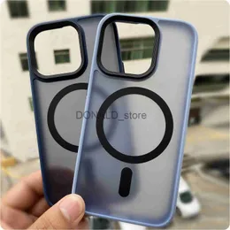 Cell Phone Cases Suitable for iPhone 14pro phone case CD lens magnetic suction case Oil spray frosted Apple 13promax protective case J230719