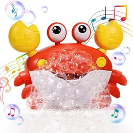 Sand Play Water Fun Electric Crab Bubble Machine Baby 3-åriga pojkar och flickor Badkar Bubble Foam Toys Baby Bathtub Swimming Pool Toys 230719