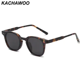 نظارة شمسية مربعة Kachawoo Men Men -Propized TR90 Frame Protget Groud Black Black Glasses for Women Hides Birthday Gifts High