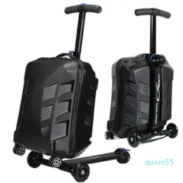 Suitcases 21quot Inch Carry On Luggage Trolley Kids Sit Scooter Travel Suitcase Lazy Case