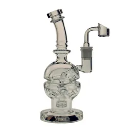 8,8 pollici di vetro alto EGG FAB Bong Narghilè Oil Rig Dab Rig Recycler Tubo dell'acqua Dimensione giunto femmina 14,4 mm