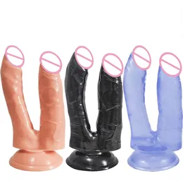 Casaco com dildo duplo para mulheres brinquedos udless pnis brinquedo ertico291z