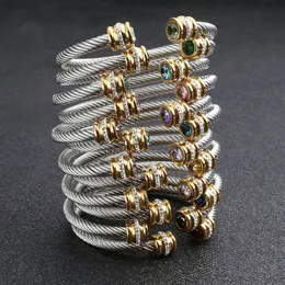Pulseira joias moda luxo pulseira de aço inoxidável entrelaçado AAACZ coisas legais indianas SZQCH004 230719