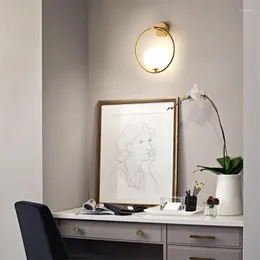 Applique murale Style minimaliste moderne boule de verre salle d'étude salon chambre intérieur décoration de la maison