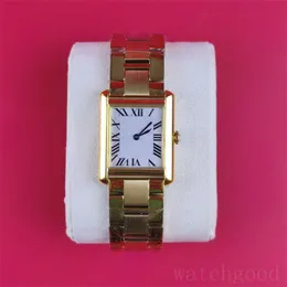 Quartz movement watches high quality tank orologi di lusso square white dial trendy famous montre de luxe classical designer watch fashionable wedding dh014 Q2