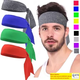 Outdoor Sport Tennis Running Solid Color Pirate Headband Unisex Workout Cycling Headband Head Band Men SweatbandZZ