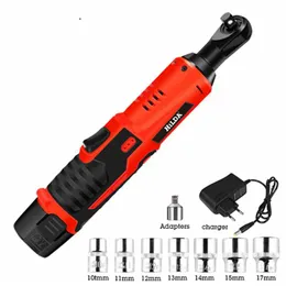 HILDA 12V Electric Wrench Kit Cordless Ratchet Wrench uppladdningsbar ställning Moment Ratchet med Sockets Tools Power Tools2569