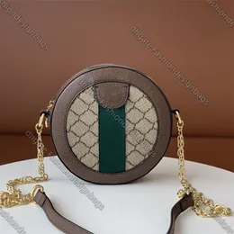 Designer Round Shoulder Bags Woman Mini Leather Chain Purses Women Luxury Brand Ophidia Handbag Crossbody Bagddad