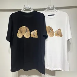 남자 티셔츠 디자이너 Tshirt Shirt for 남자 소년 소녀 땀 티 프린팅 곰 대형 통기성 캐주얼 100% 순수면 드롭 델리 dhgsi