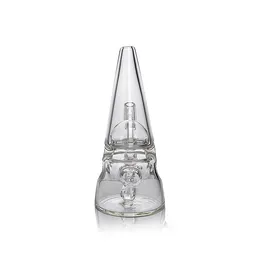 Waxmaid 5.71 tum svamp Mini Clear Dab Rig Beaker Glass Bong Water Pipe Hookah med 14 mm kvarts Oil Bowl Us Warehouse Retail Beställ gratis frakt