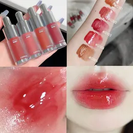 Brilho labial Garrafa pequena Batom colorido Espelho aquoso Nude Protetor Feminino Óleo de Mel Maquiagem Cosmético