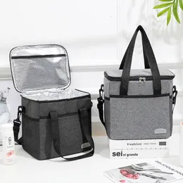 Ice Packs/Isothermic Bags Thermal Cooler Ice Bags Work Lunch Box Bag Food Portable Travel Picknickisolerade handväskor för kvinnor Män axelväska 230718