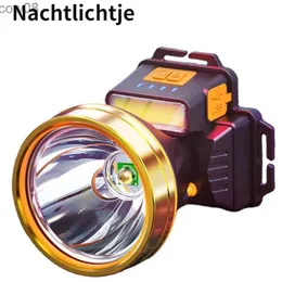 المصابيح الأمامية D مصابيح الأمامية إعادة شحن USB Camping Light Light Head Battery Super Bright Night Fishing Melection HKD230719