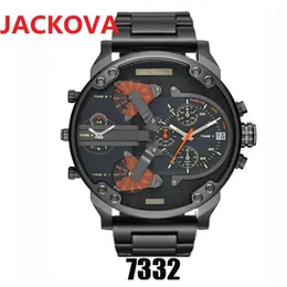 Relógios masculinos esportivos militares 50 mm com mostrador grande couro dourado aço inoxidável moda relógio masculino luxo safira presente de luxo roupa masculina w275z